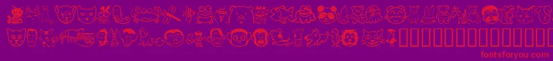 Sakabe Font – Red Fonts on Purple Background