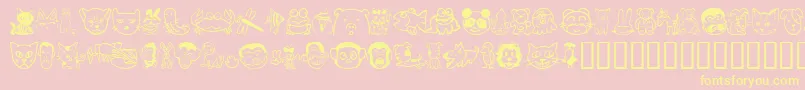 Sakabe Font – Yellow Fonts on Pink Background