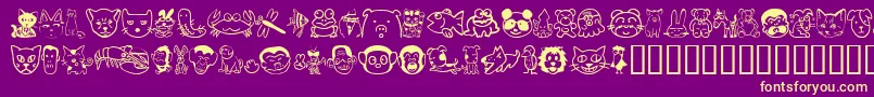 Sakabe Font – Yellow Fonts on Purple Background