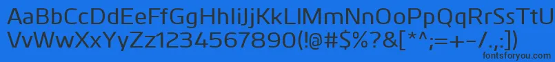 Шрифт KuroMedium – чёрные шрифты на синем фоне