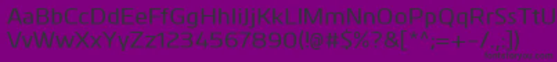 Fonte KuroMedium – fontes pretas em um fundo violeta