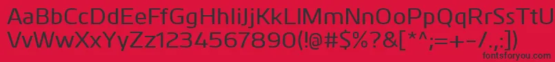フォントKuroMedium – 赤い背景に黒い文字