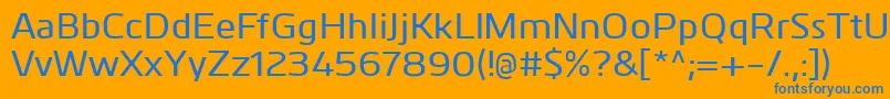 フォントKuroMedium – オレンジの背景に青い文字