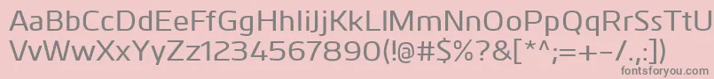 フォントKuroMedium – ピンクの背景に灰色の文字