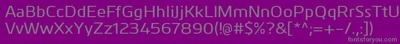 KuroMedium Font – Gray Fonts on Purple Background