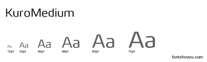 KuroMedium Font Sizes