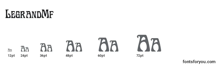 Größen der Schriftart LegrandMf