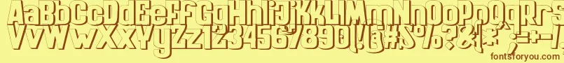 ZaiKinematografiapolska1908 Font – Brown Fonts on Yellow Background