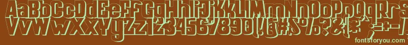 ZaiKinematografiapolska1908 Font – Green Fonts on Brown Background