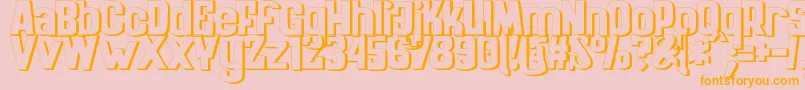 ZaiKinematografiapolska1908 Font – Orange Fonts on Pink Background