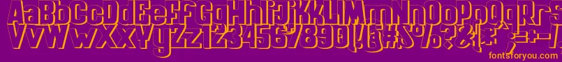 ZaiKinematografiapolska1908 Font – Orange Fonts on Purple Background