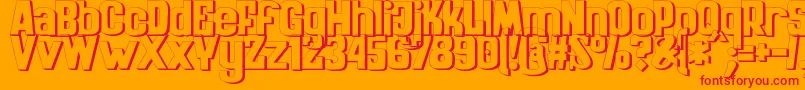 ZaiKinematografiapolska1908 Font – Red Fonts on Orange Background