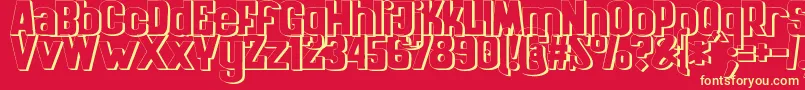 ZaiKinematografiapolska1908 Font – Yellow Fonts on Red Background