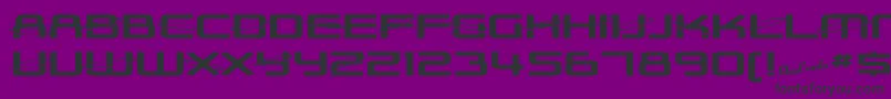 フォントSfOuterLimitsExtupright – 紫の背景に黒い文字