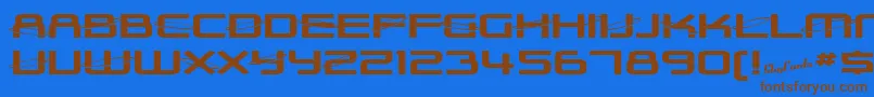 fuente SfOuterLimitsExtupright – Fuentes Marrones Sobre Fondo Azul