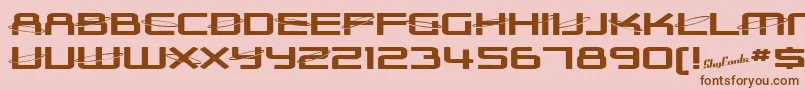 SfOuterLimitsExtupright Font – Brown Fonts on Pink Background