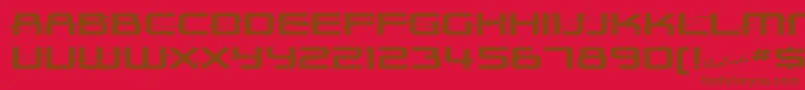 fuente SfOuterLimitsExtupright – Fuentes Marrones Sobre Fondo Rojo