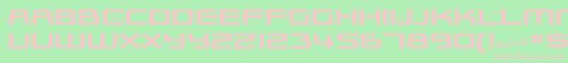 フォントSfOuterLimitsExtupright – 緑の背景にピンクのフォント