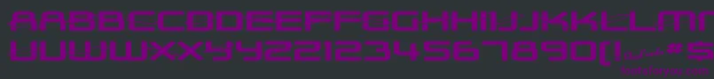 SfOuterLimitsExtupright-Schriftart – Violette Schriften auf schwarzem Hintergrund