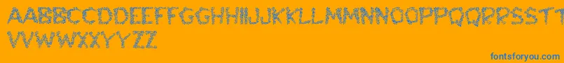 Chamylledemo Font – Blue Fonts on Orange Background