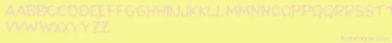 Chamylledemo Font – Pink Fonts on Yellow Background