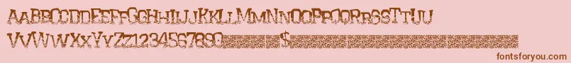 Crystalhouse Font – Brown Fonts on Pink Background