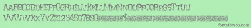 Crystalhouse Font – Gray Fonts on Green Background