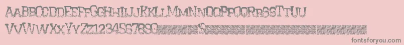 Crystalhouse Font – Gray Fonts on Pink Background