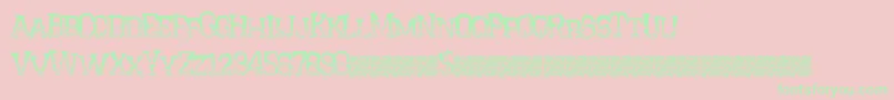 Crystalhouse Font – Green Fonts on Pink Background