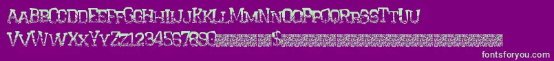 Crystalhouse Font – Green Fonts on Purple Background