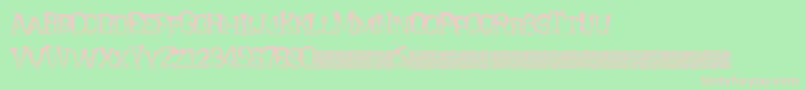 Crystalhouse Font – Pink Fonts on Green Background