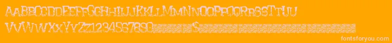 Crystalhouse Font – Pink Fonts on Orange Background