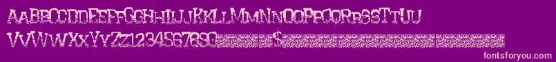 Crystalhouse Font – Pink Fonts on Purple Background