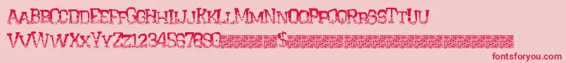 Crystalhouse Font – Red Fonts on Pink Background
