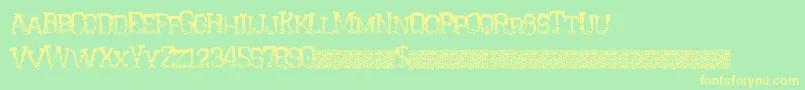 Crystalhouse Font – Yellow Fonts on Green Background