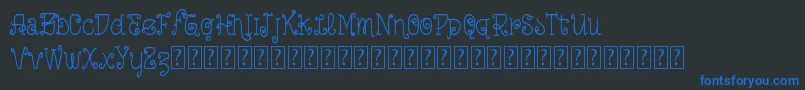 VtksLoveIsEverything Font – Blue Fonts on Black Background