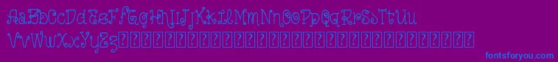 VtksLoveIsEverything Font – Blue Fonts on Purple Background