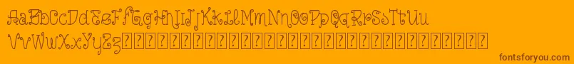 VtksLoveIsEverything Font – Brown Fonts on Orange Background