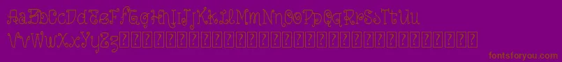 Шрифт VtksLoveIsEverything – коричневые шрифты на фиолетовом фоне