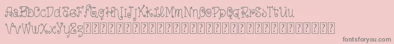 VtksLoveIsEverything Font – Gray Fonts on Pink Background