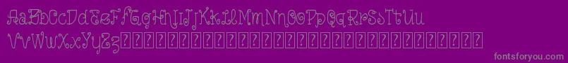 フォントVtksLoveIsEverything – 紫の背景に灰色の文字