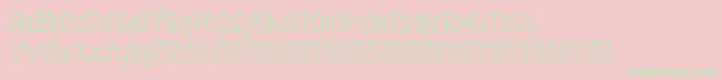 VtksLoveIsEverything Font – Green Fonts on Pink Background