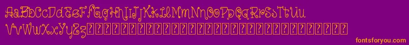 VtksLoveIsEverything Font – Orange Fonts on Purple Background