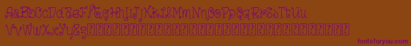 VtksLoveIsEverything Font – Purple Fonts on Brown Background