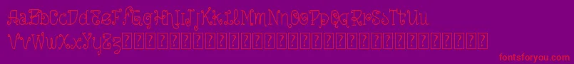 VtksLoveIsEverything Font – Red Fonts on Purple Background