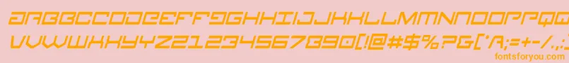 Legioncondital Font – Orange Fonts on Pink Background