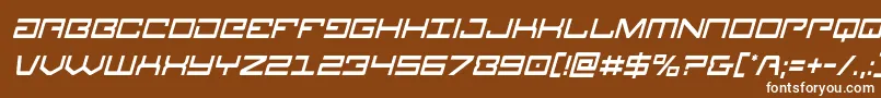 Legioncondital-fontti – valkoiset fontit ruskealla taustalla