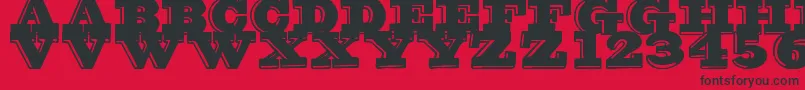 GroovyFont Font – Black Fonts on Red Background