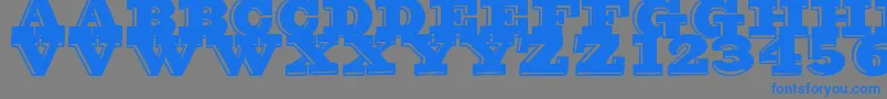 フォントGroovyFont – 灰色の背景に青い文字