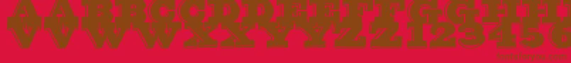 GroovyFont Font – Brown Fonts on Red Background